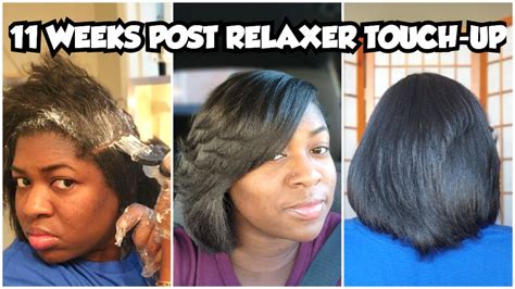 11 Weeks Post Relaxer Touch Up Application Relaxer Day Routine At Home Start To Finish Youtube