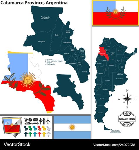 Karte Von Katamarca Provinz Argentina Lizenzfreier Vektor