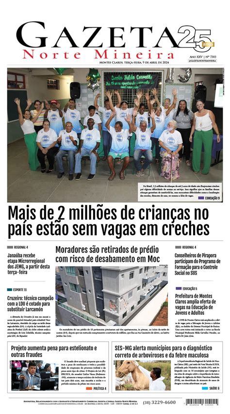 Jornal DiÁrio 9 De Abril De 2024 EdiÇÃo Rede Gazeta De Comunicação