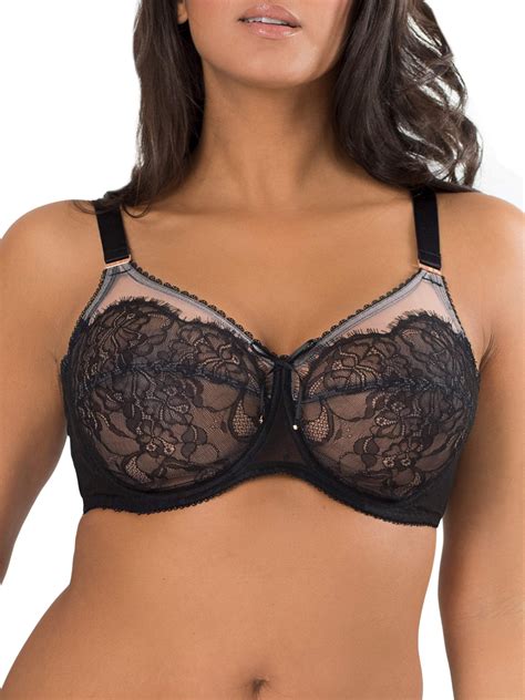 Smart And Sexy Womens Plus Size Retro Lace And Mesh Unlined Underwire Bra