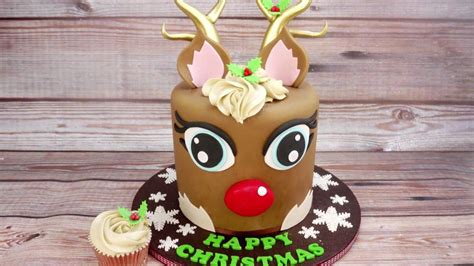 How To Make A Funky Rudolph The Red Nosed Reindeer Cake Youtube