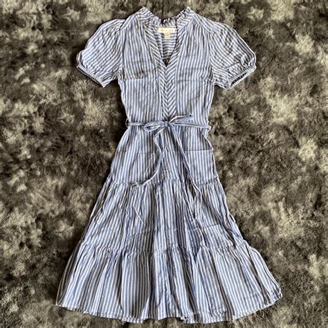 Monteau Dresses Monteau Los Angeles Aline Dress Blue And White