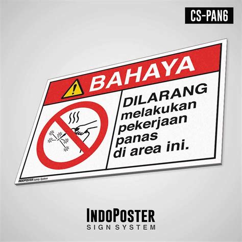 Jual Safety Sign Rambu K3 Pvc Ansi Dilarang Melakukan Pekerjaan Panas M 45x30cm Shopee Indonesia