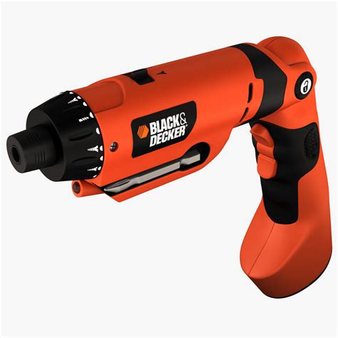 3d model cordless screwdriver black decker