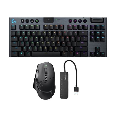 Logitech G G915 Lightspeed Wireless Gaming Keyboard with Mouse and USB ...