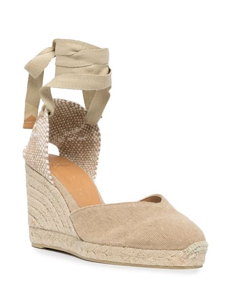 Castañer Chiara Raffia Wedge Sandals Farfetch