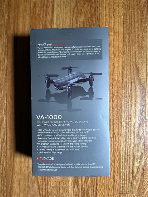 Voyage Aeronautics Va Hd Streaming Drone With Wide Angle Lens New