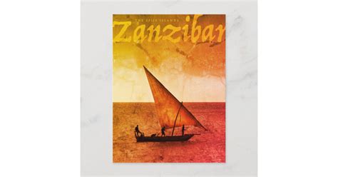 Vintage Spice Islands Zanzibar Travel Postcard Zazzle