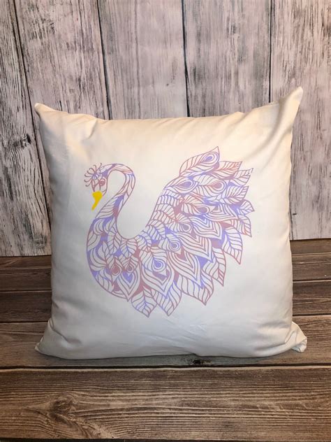 Swan Swan Pillow Swan Decor Black Swan Bird Pillow Animal | Etsy