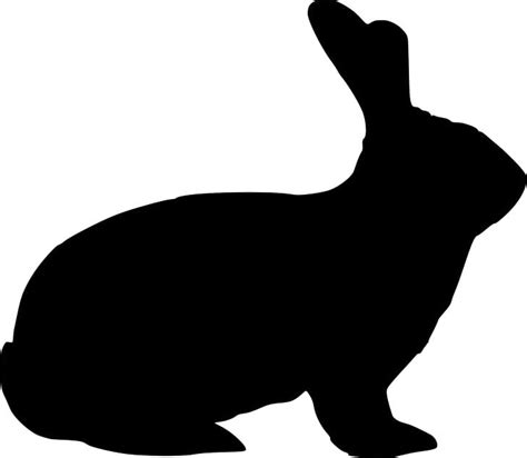 Easter Bunny Hare Rabbit Silhouette PNG Clipart Art Black Black And