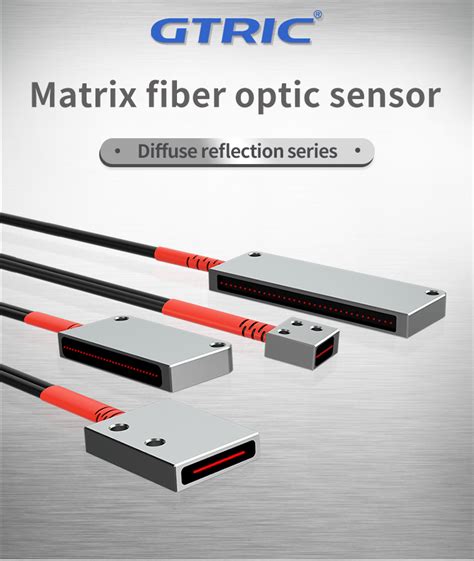 Gtric Matrix Fiber Optic Sensor 100mm Diffuse Wide Screen Sensor Fiber