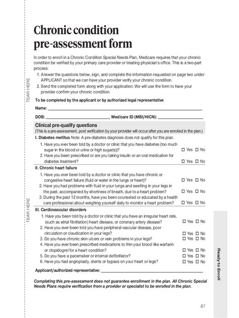 Fillable Online Chronic Condition Pre Assessment Form Fax Email Print