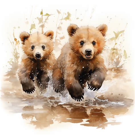 Bear Cubs Clipart Bear Clipart Digital Download Clipart Cute Bundle ...