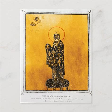 Alexius I Comnenus , Byzantine emperor 2 Postcard | Zazzle