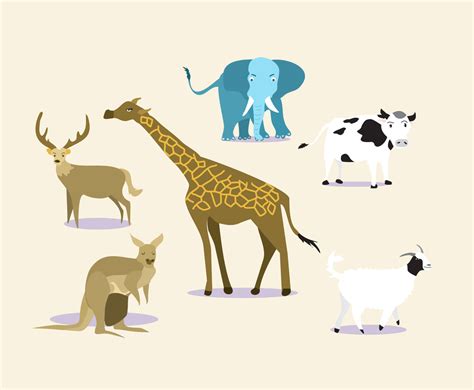 Cartoon Mammals Vector Vector Art & Graphics | freevector.com