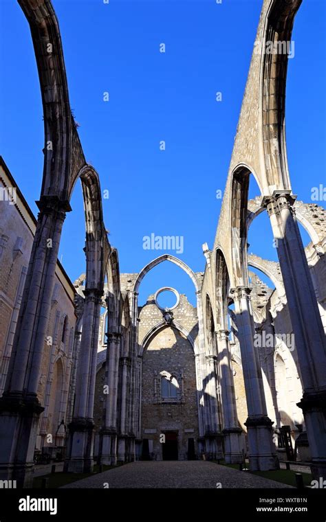 The Ruins Of Carmo Convent In Lisbon Portugal Convent Of Our Lady Of