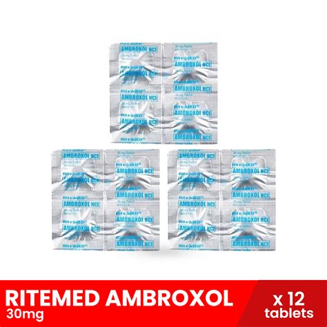 Ritemed Ambroxol Mg X Tablets Cough Relief Cough Medicines For