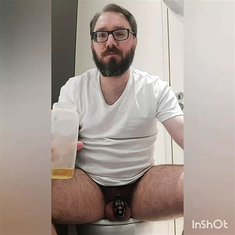 Piss Drinking Practice In Chastity Gay Amateur Porn Feat Locked Troll