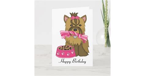 Yorkie Birthday Card | Zazzle