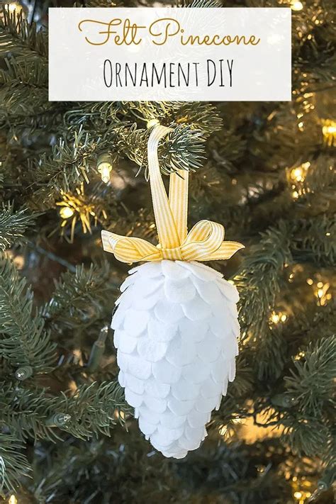 Felt Pinecone Ornament Diy A Pretty Fix Manualidades Navide As