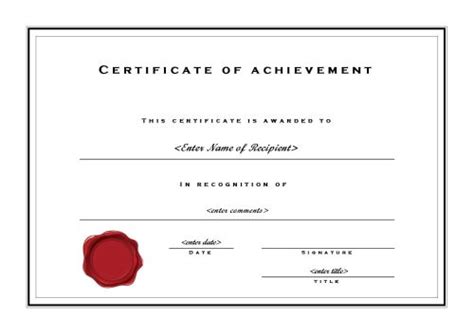 Free Printable Certificates Of Achievement