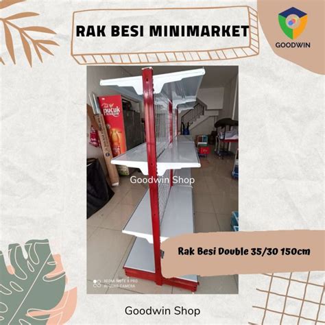 Rak Supermarketrak Swalayanrak Tokorak Besi Double Shelvingrak