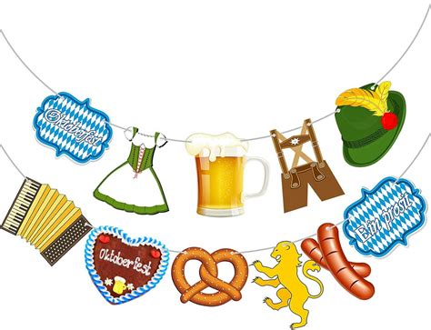 Oktoberfest Decorations Oktoberfest Flag Banner Garland Bavarian German ...