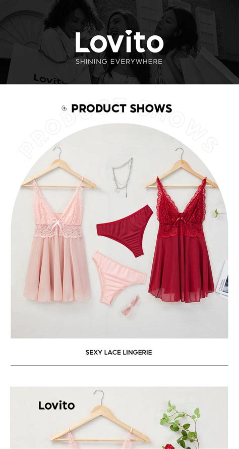 Lovito Sexy Lace High Waist Deep V Neck Nighties Sleepwear Lingerie Set L17X059 Shopee Philippines
