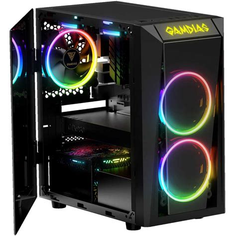 Gabinete Gamer Gamdias Talos E1 Mini Tower 2 Fans Sem Fonte