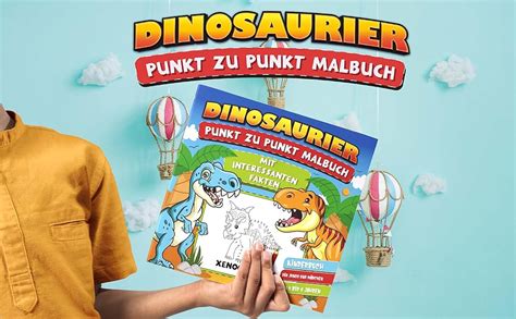 Dinosaurier Punkt Zu Punkt Malbuch Mit Interessanten Fakten Punkt Zu