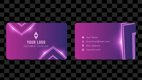 Purple Name Card And Business Card Template Design Abstract Background