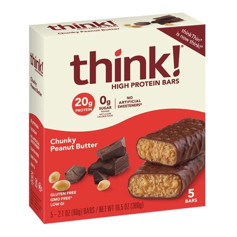 Think High Protein Bar Chunky Peanut Butter 20g Protein Gluten Free