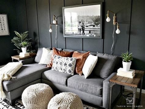 Grey Color For Accent Walls In Living Room