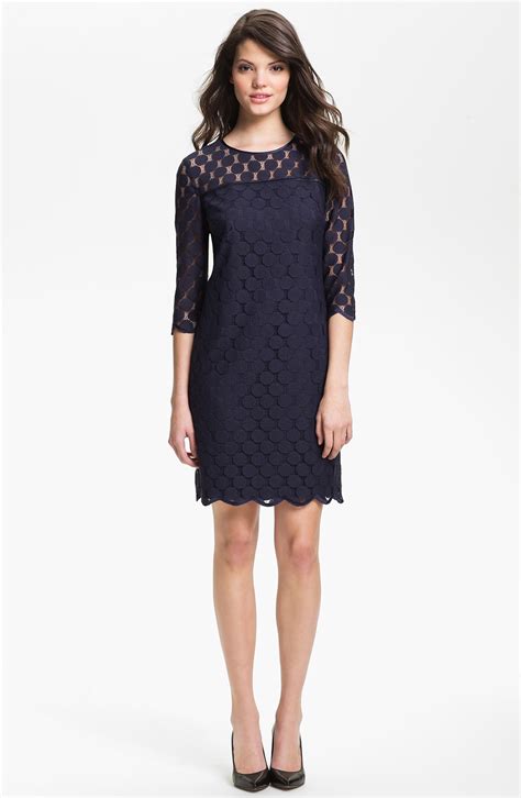 Adrianna Papell Illusion Yoke Lace Sheath Dress Nordstrom