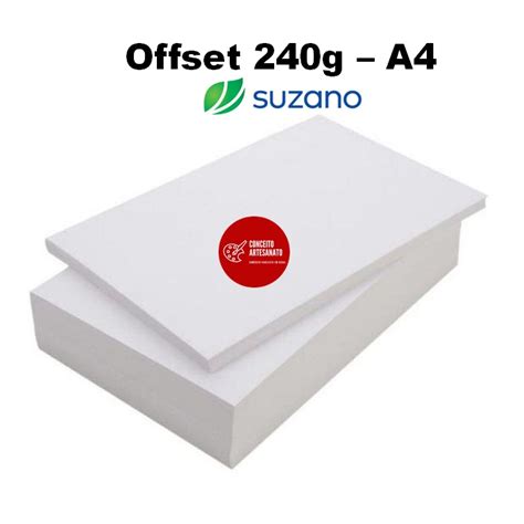 Papel Offset G Caixa Folhas Tamanho A Branco Suz Shopee