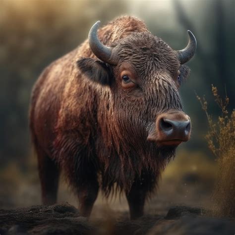 Premium AI Image | Bison in natural habitat generative AI