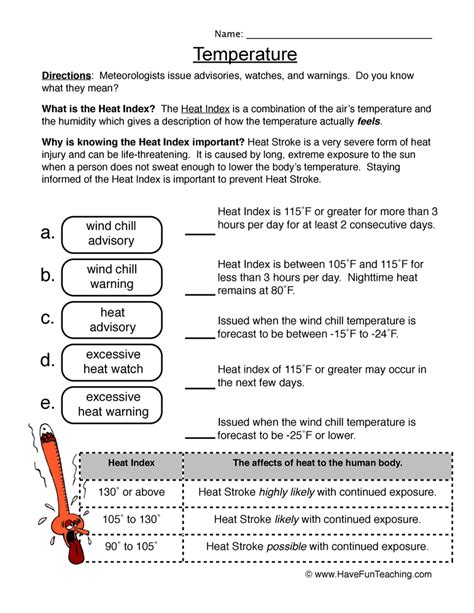 Weather Worksheets Have Fun Teaching