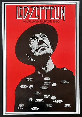 Led Zeppelin Tour Over Europe Poster St Print Ebay