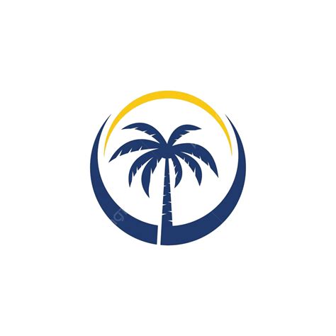 Plantilla De Logotipo De Verano De Palmera Hawaii Temporadas De