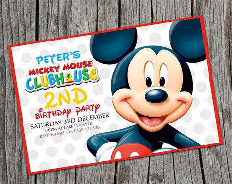 30 Mickey Mouse Clubhouse Invitation In 2020 Mickey Mouse Birthday