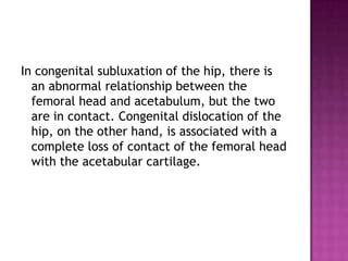 Congenital Hip Dislocation PPT