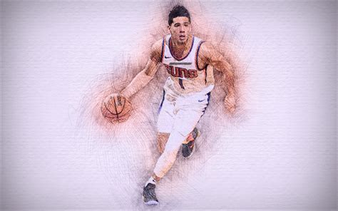 Download wallpapers Devin Booker, 4k, artwork, basketball stars ...