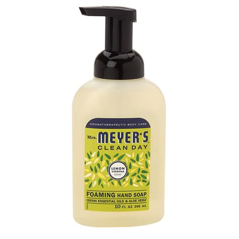 Mrs Meyers Lemon Verbena Foam Hand Soap 10 Oz Pump Bottle Nassau Candy