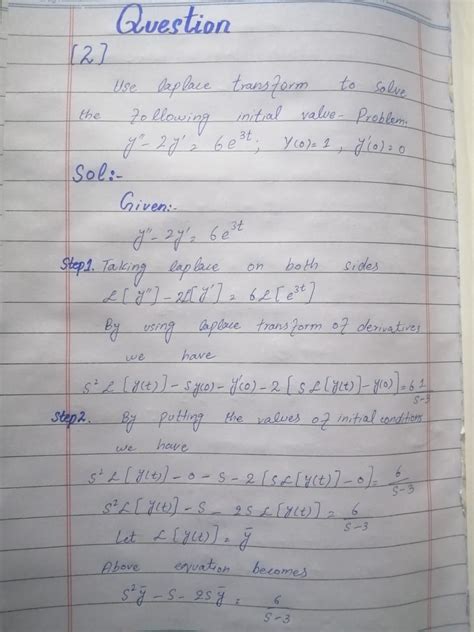 Solved Points Use Laplace Transforms To Solve The Following