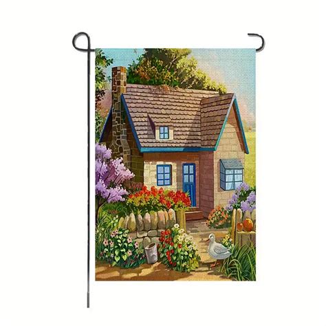 Yard Farmhouse Outdoor Decoration Party Event Welcome Garden Flag