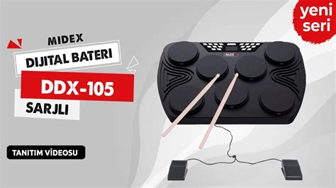 Midex DDX 105 105ST Dijital Davul Elektronik Bateri Kısa Tanıtım YouTube