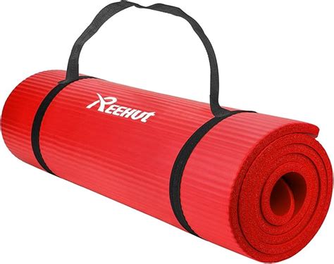 REEHUT Extra Thick Exercise Mat 1 2 Inch High Density NBR Yoga Mats For