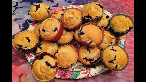 Sour Cream Blueberry Muffins Recipe Youtube