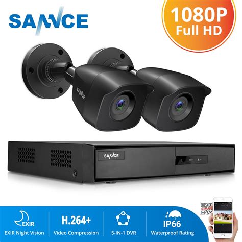 Sannce Ch Dvr Cctv System Pcs Pcs Mp Ir Outdoor Security Cameras