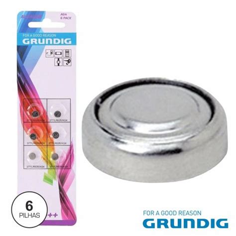 Pilha Botão Alcalina AG4 LR626 377 1 5V 6x Blister GRUNDIG